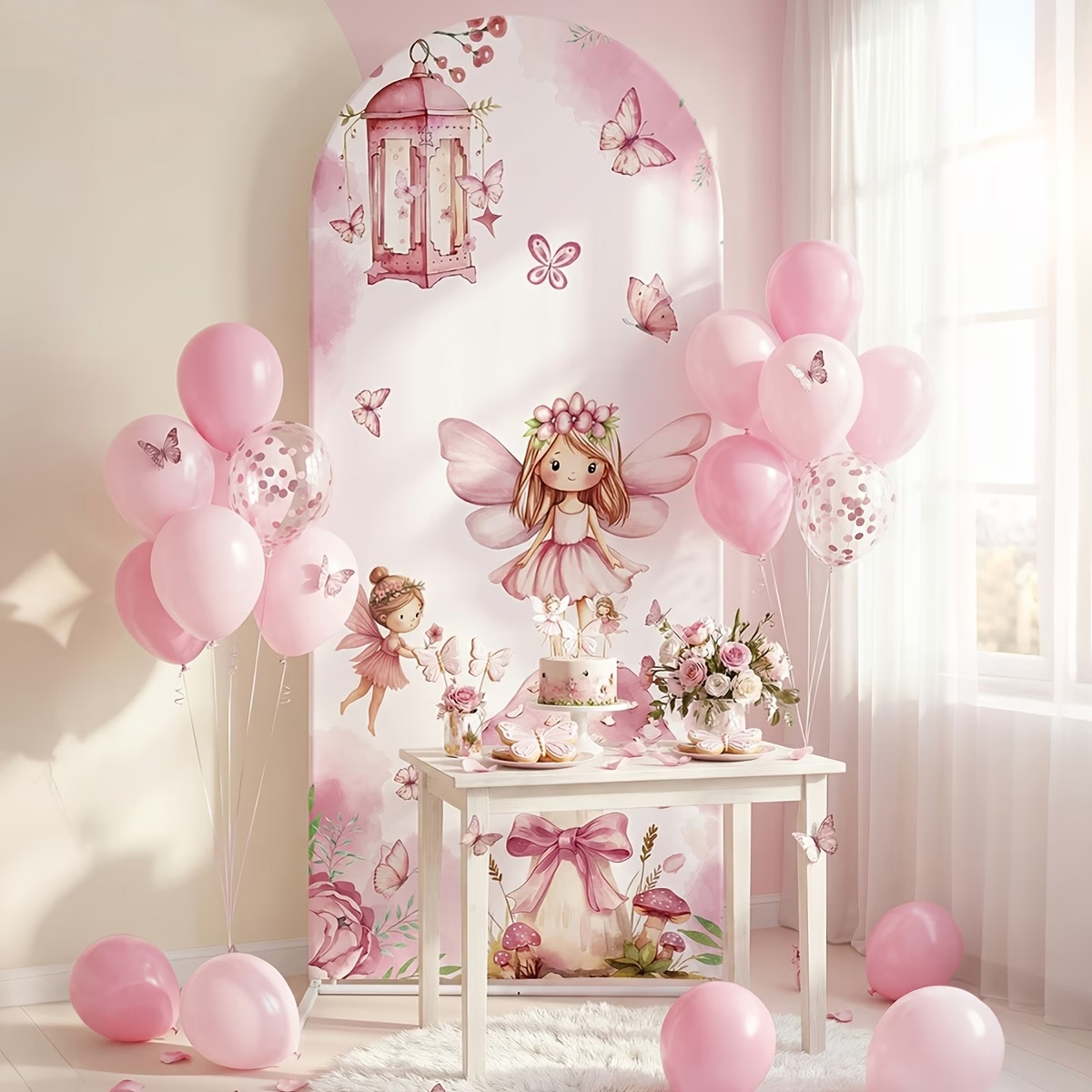 Fairy And Mushroom Background  - огляд і ціна Dessert Table Backdrop