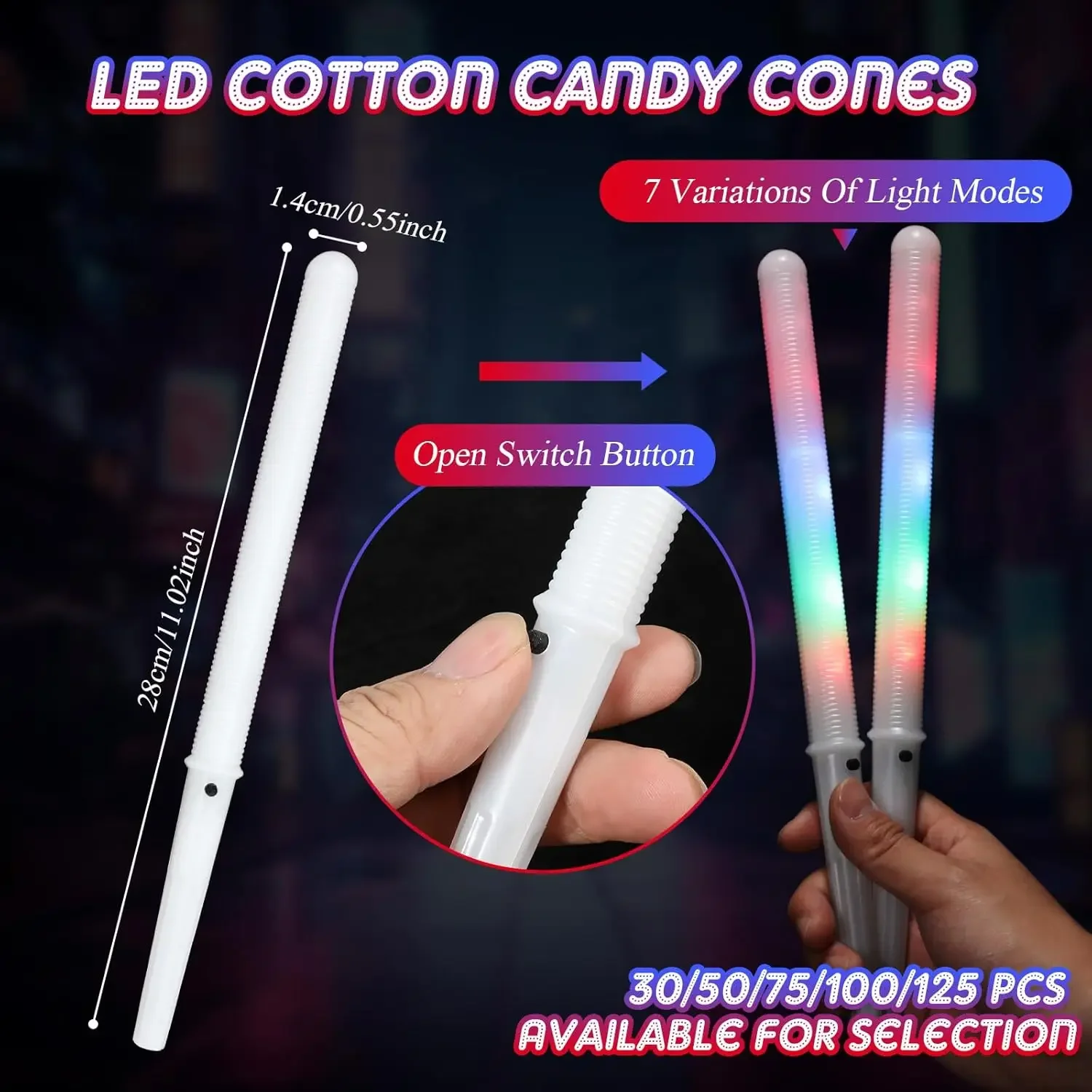 10/30pcs LED Cotton Candy Cone - огляд і ціна Cotton Candy Cone