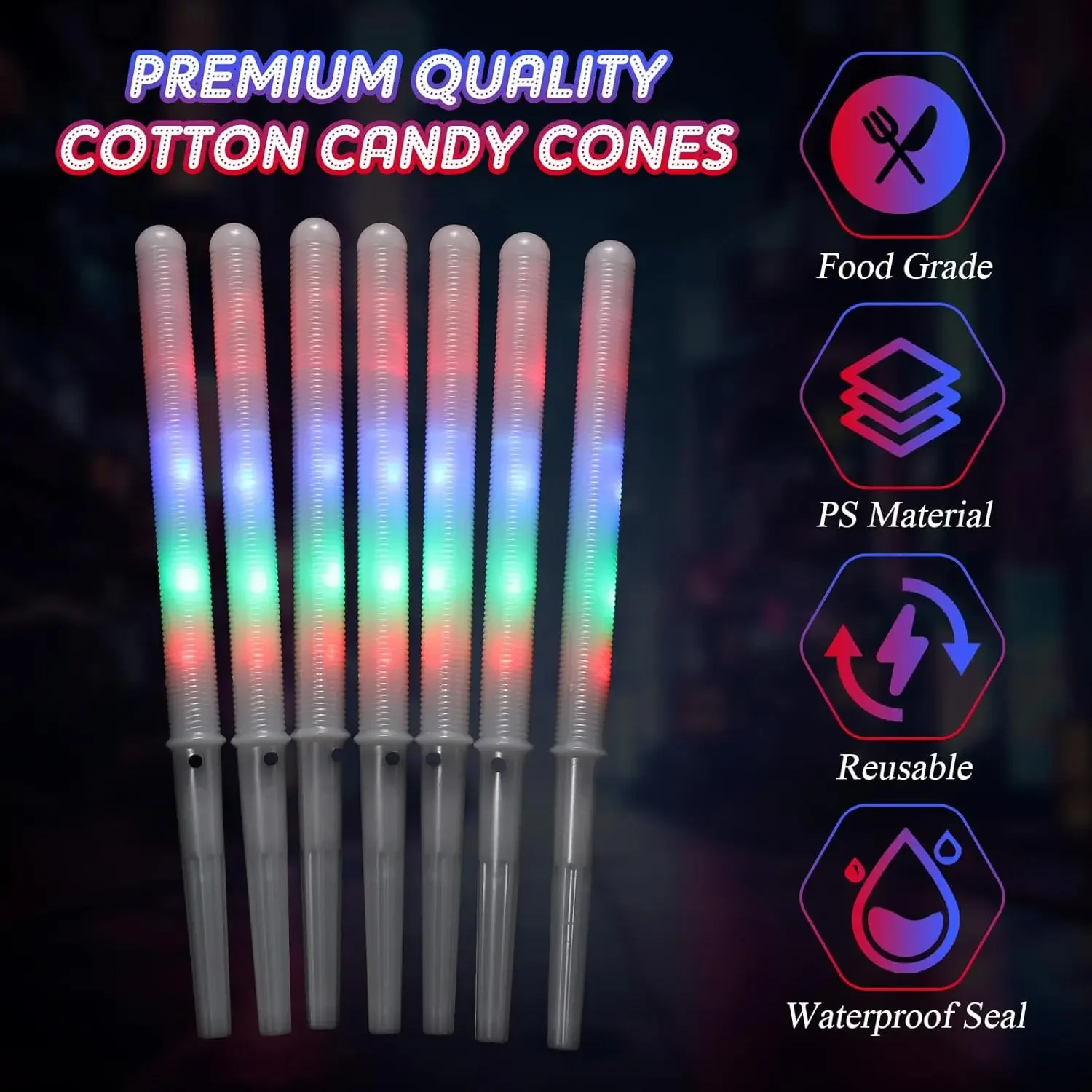 10/30pcs LED Cotton Candy Cone - огляд і ціна Cotton Candy Cone