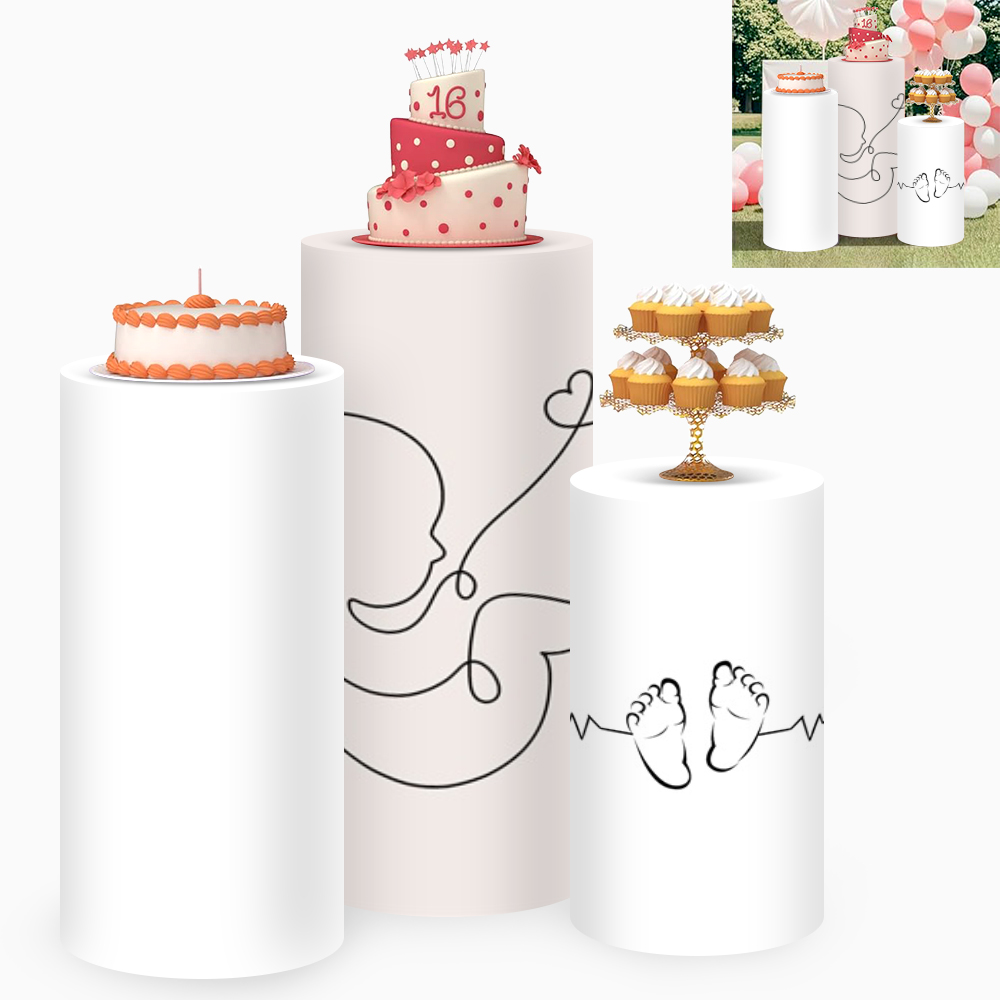Yeele 3PCS Baby Silhouette Cyl - огляд і ціна Dessert Table Backdrop