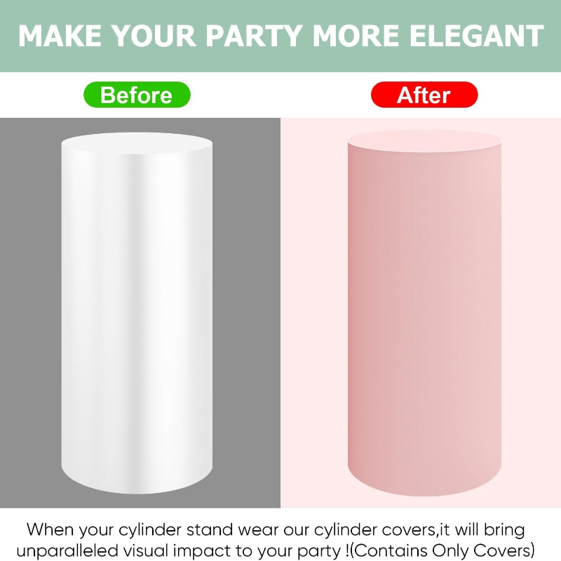White Wedding Party Cylinder S - огляд і ціна Dessert Table Backdrop