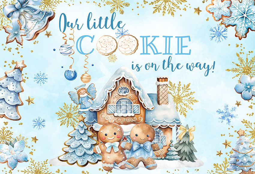 Christmas Gingerbread Baby Sho - огляд і ціна Dessert Table Backdrop