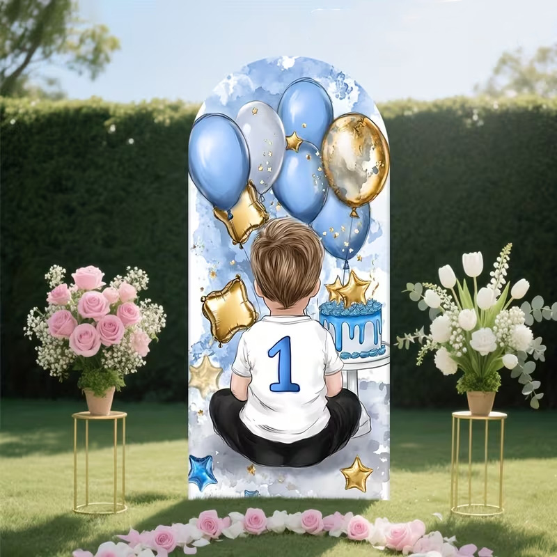 A Little Boy Pattern Arch Back - огляд і ціна Dessert Table Backdrop