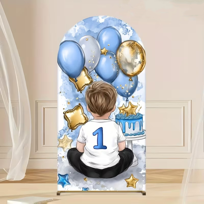 A Little Boy Pattern Arch Back - огляд і ціна Dessert Table Backdrop